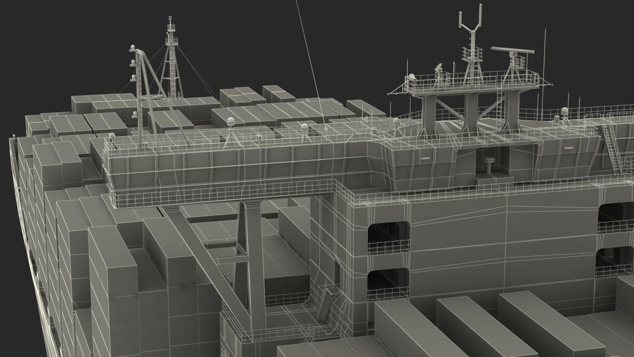 3D model Loaded Ultra Large Container Vessel