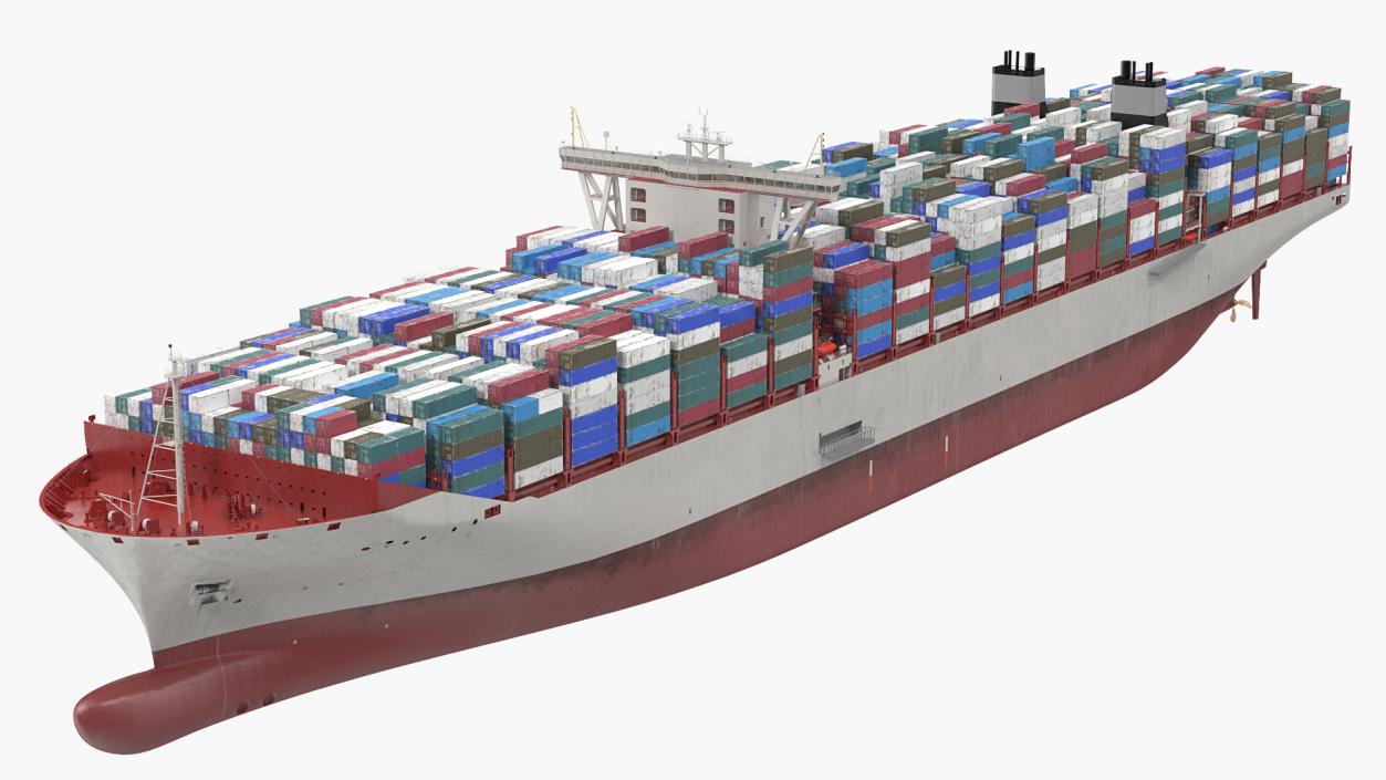 3D model Loaded Ultra Large Container Vessel