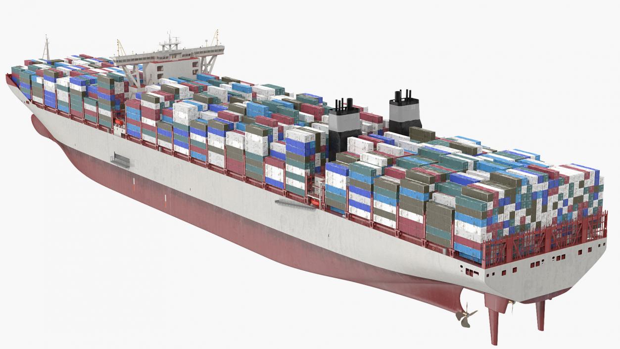 3D model Loaded Ultra Large Container Vessel