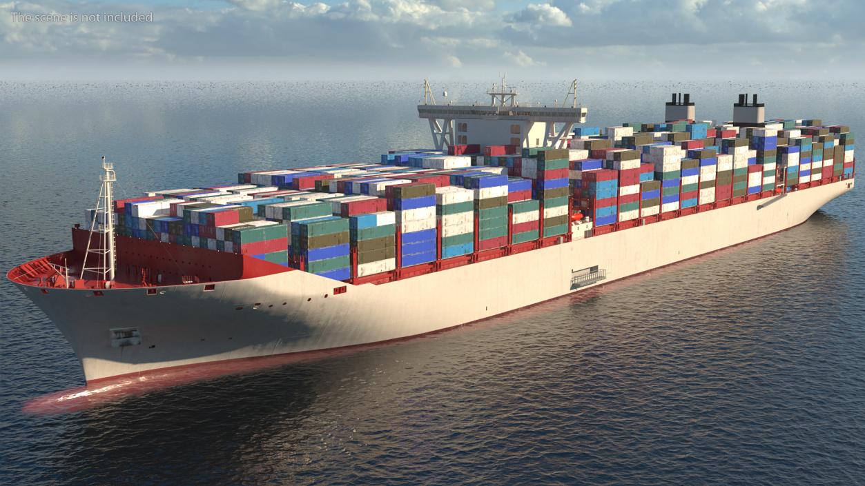 3D model Loaded Ultra Large Container Vessel