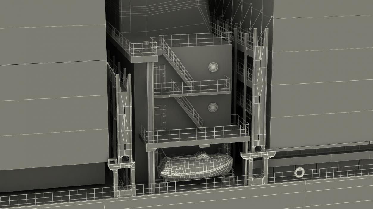 3D model Loaded Ultra Large Container Vessel