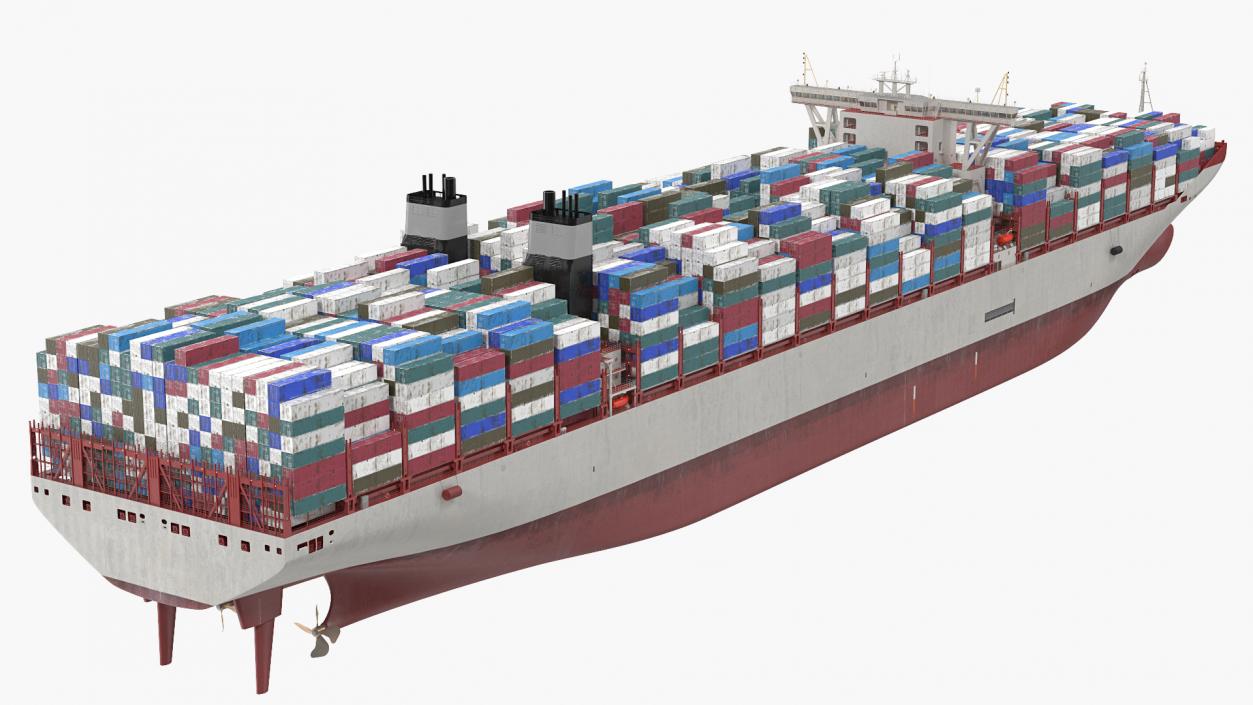 3D model Loaded Ultra Large Container Vessel