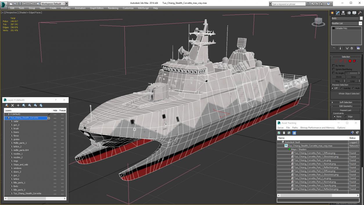 Tuo Chiang Stealth Corvette 3D