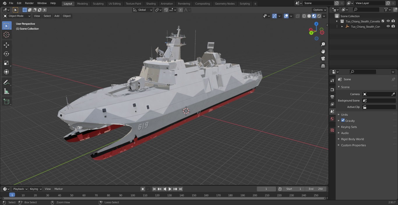 Tuo Chiang Stealth Corvette 3D