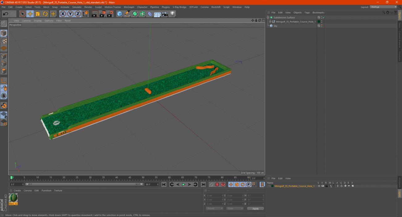 Minigolf 35 Portable Course Hole 1 3D model