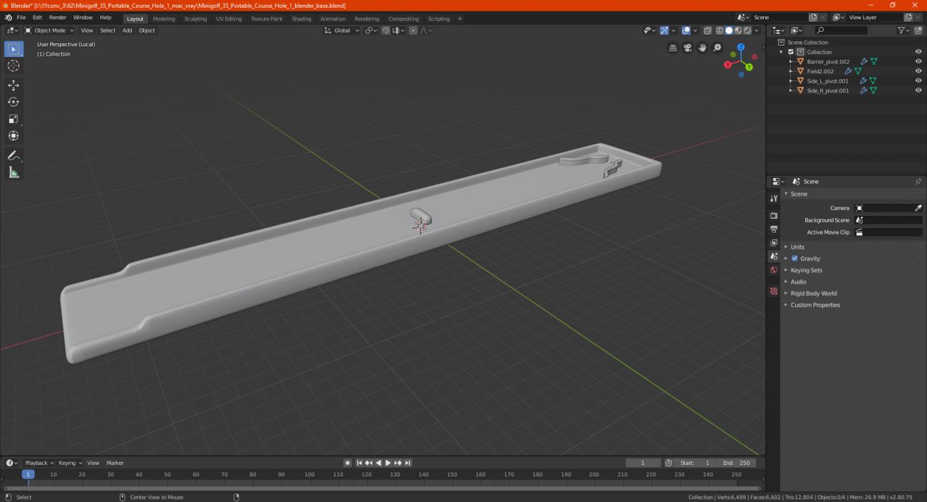 Minigolf 35 Portable Course Hole 1 3D model