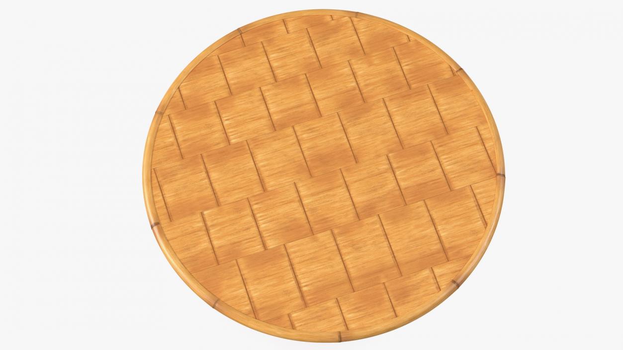 3D model Round Bamboo Tables Collection