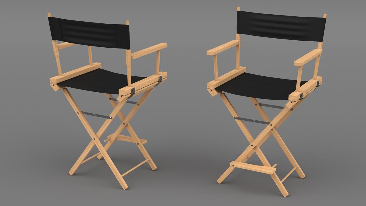 3D model Directors Chair Wooden Classic