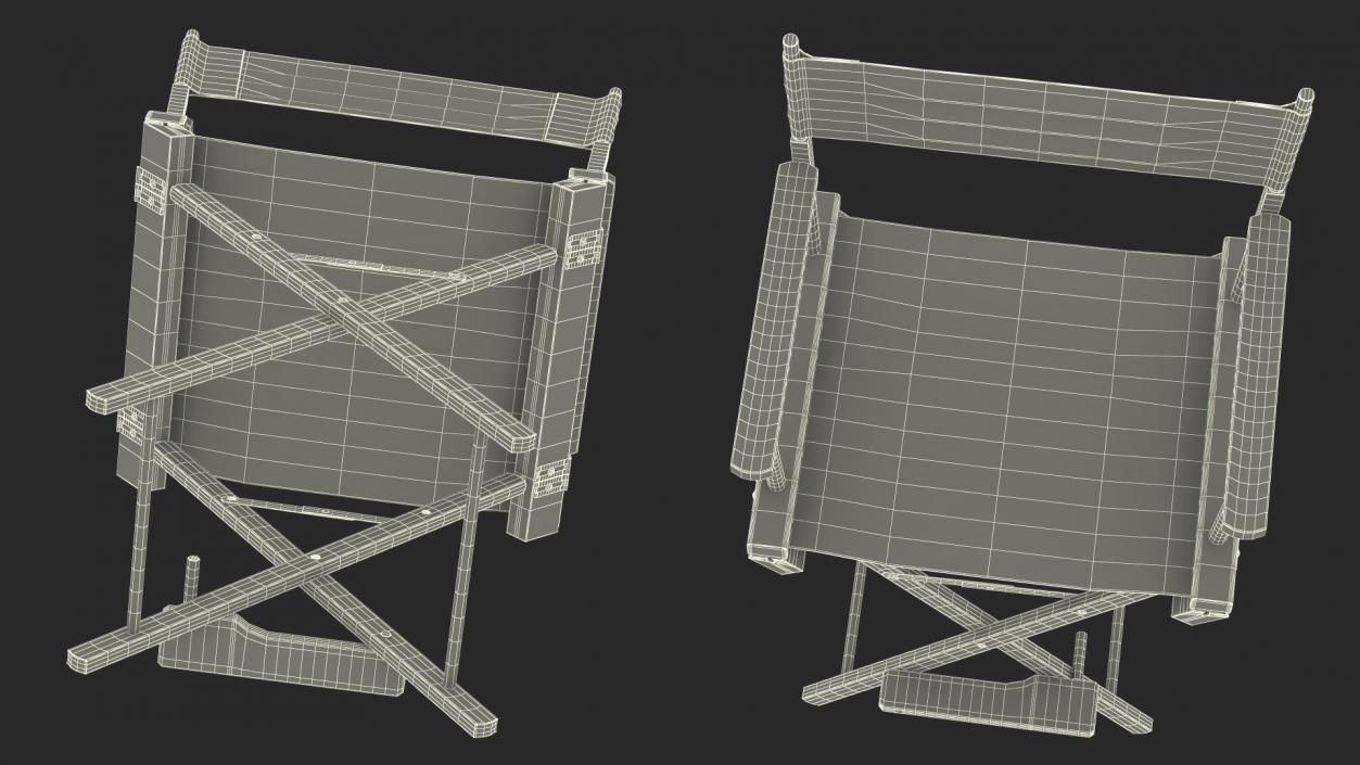 3D model Directors Chair Wooden Classic