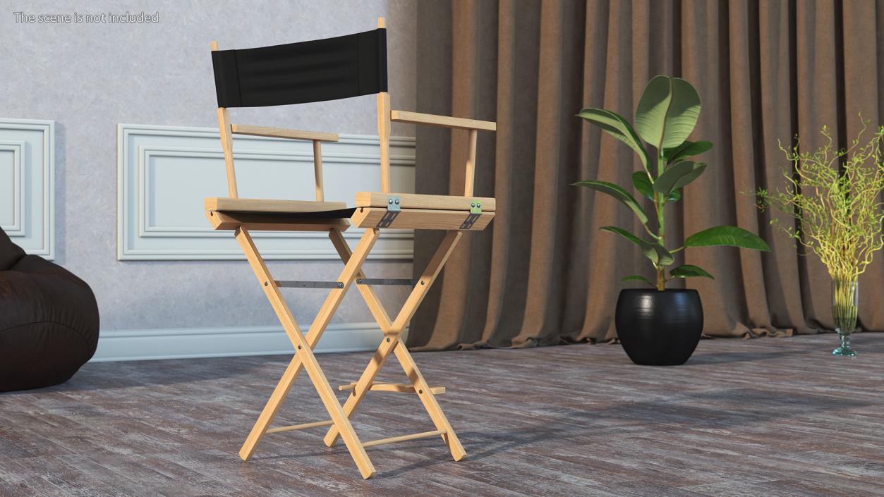 3D model Directors Chair Wooden Classic