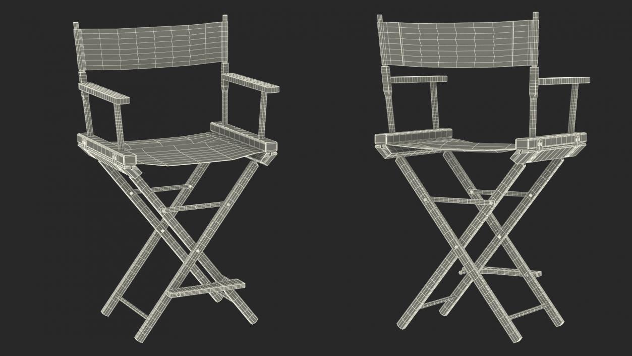 3D model Directors Chair Wooden Classic