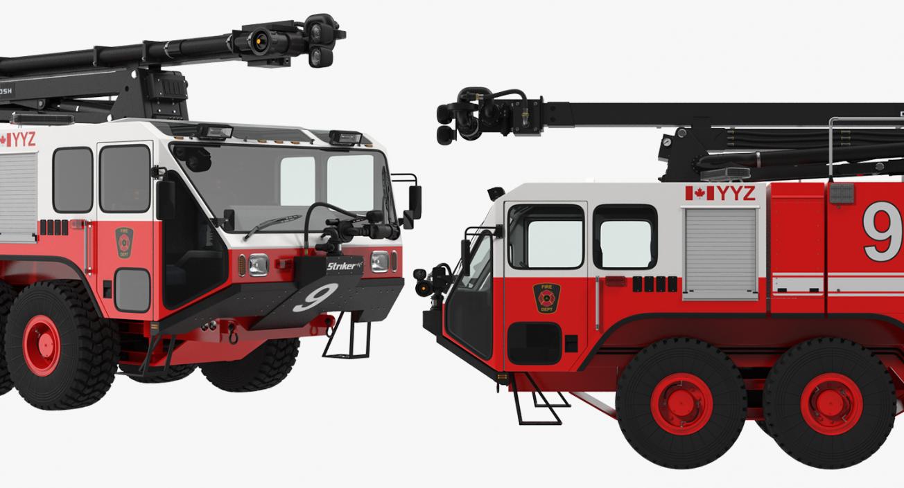 3D model Oshkosh Striker 4500 ARFF Airport Engine