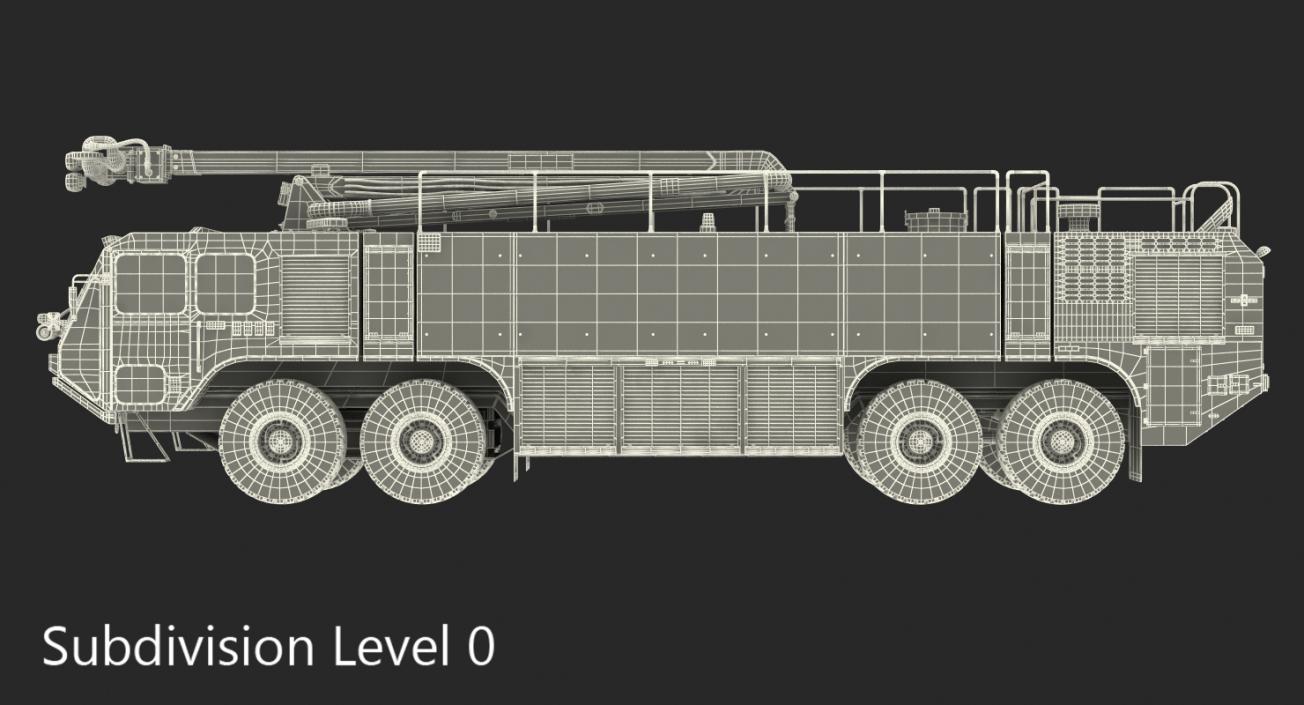 3D model Oshkosh Striker 4500 ARFF Airport Engine