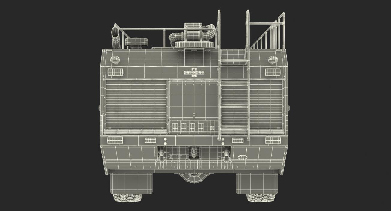 3D model Oshkosh Striker 4500 ARFF Airport Engine