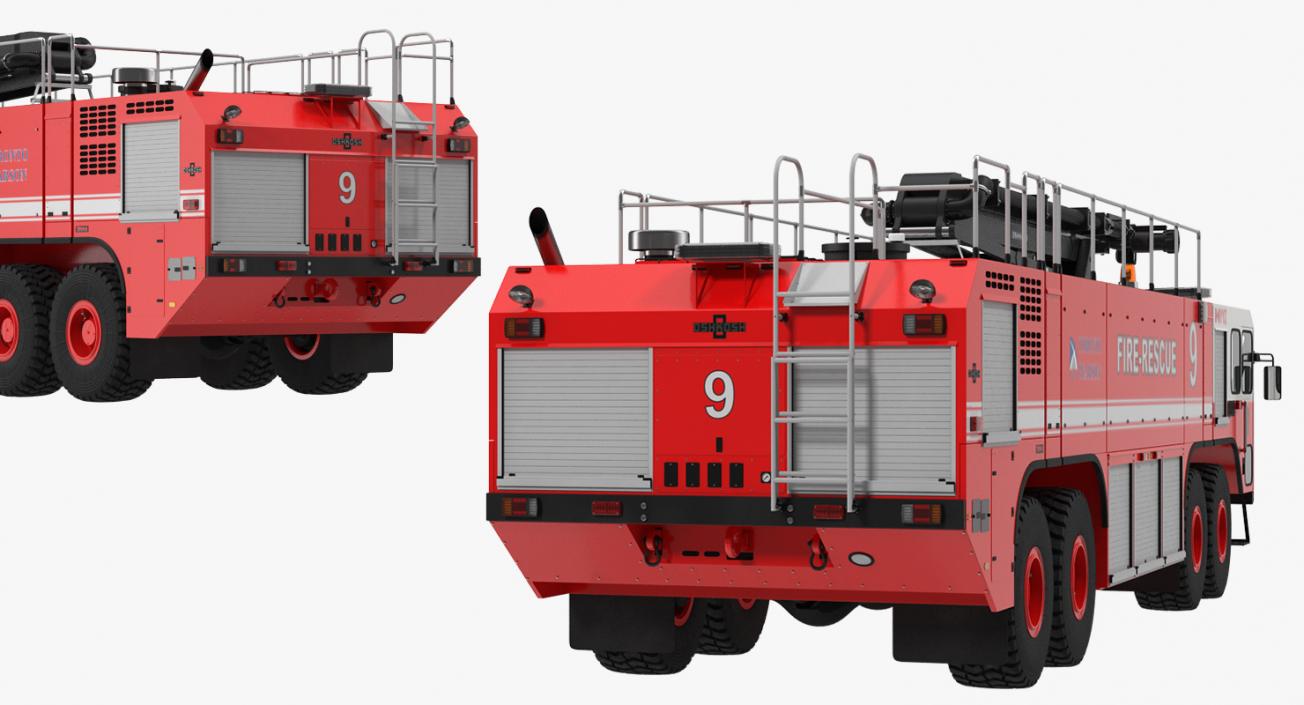 3D model Oshkosh Striker 4500 ARFF Airport Engine