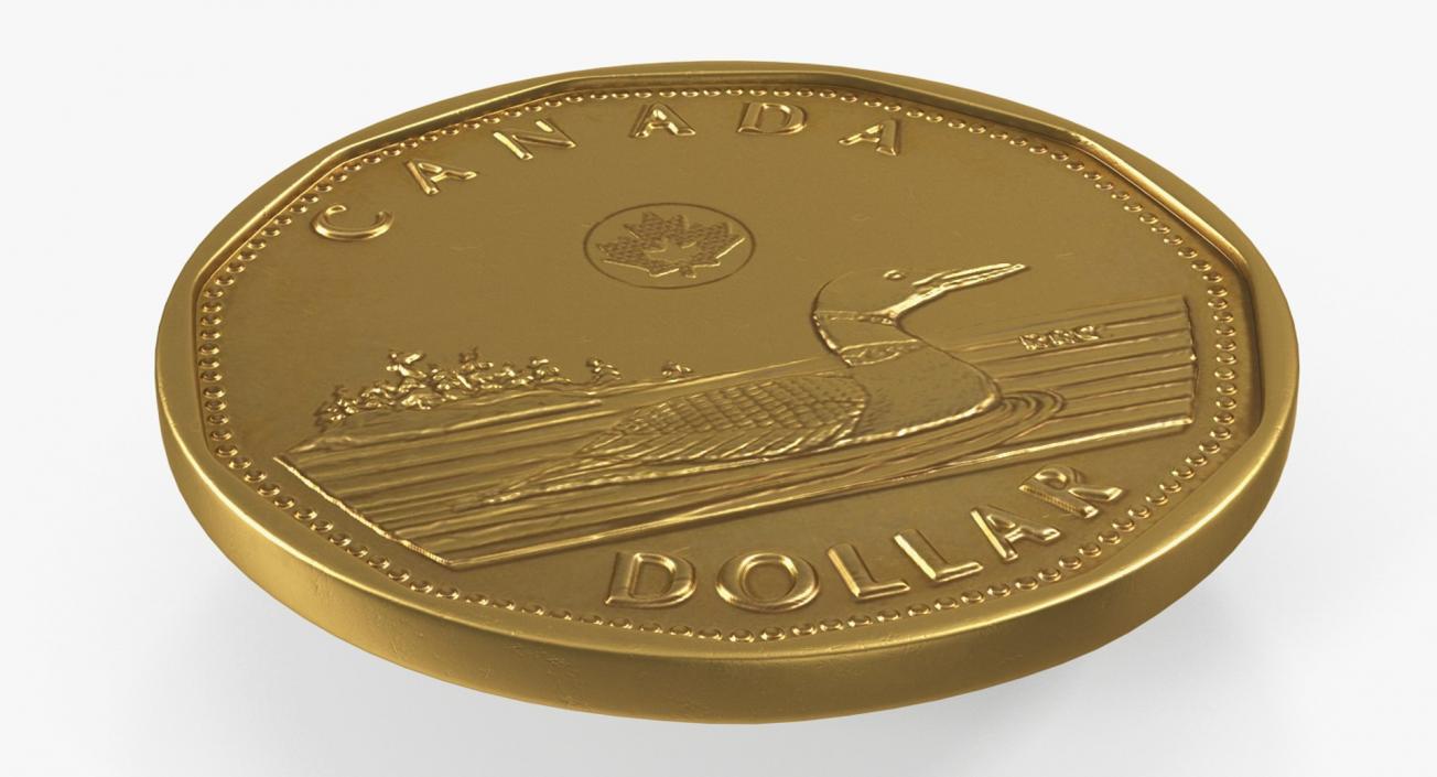 Canadian Dollar Coins Collection 3D