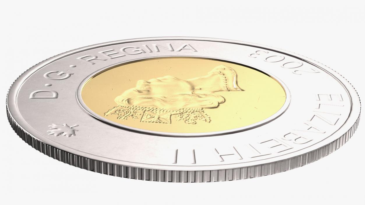 Canadian Dollar Coins Collection 3D