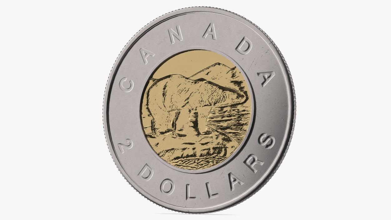 Canadian Dollar Coins Collection 3D