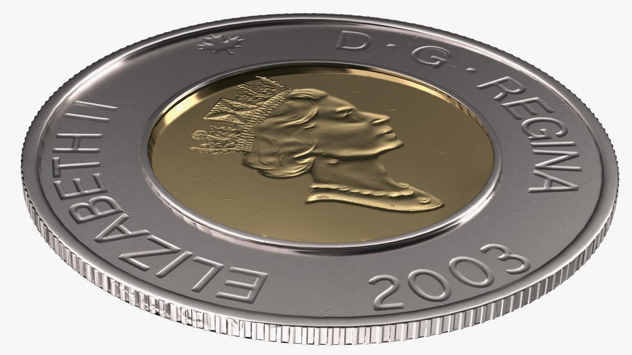 Canadian Dollar Coins Collection 3D