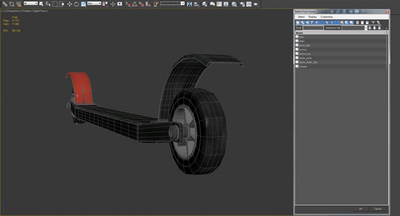 Roller Skis Generic 3D model