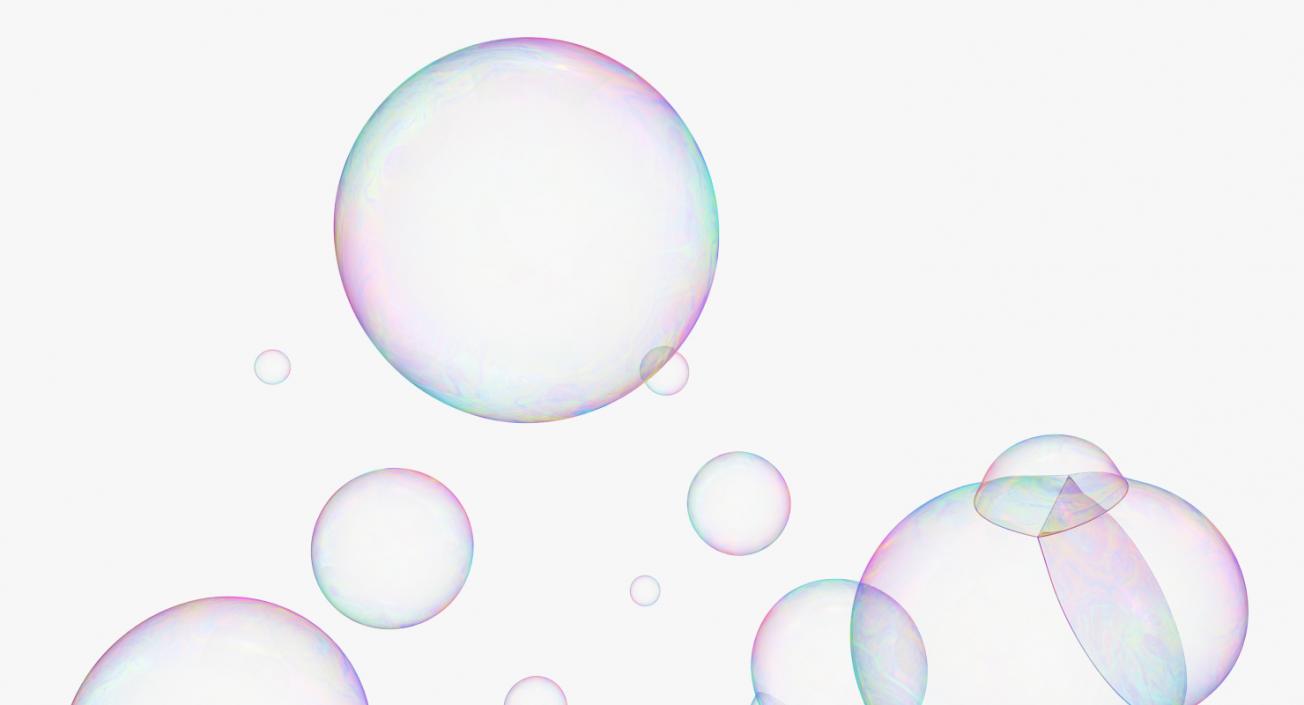 Bubble Wand and Bubbles Collection 3D model