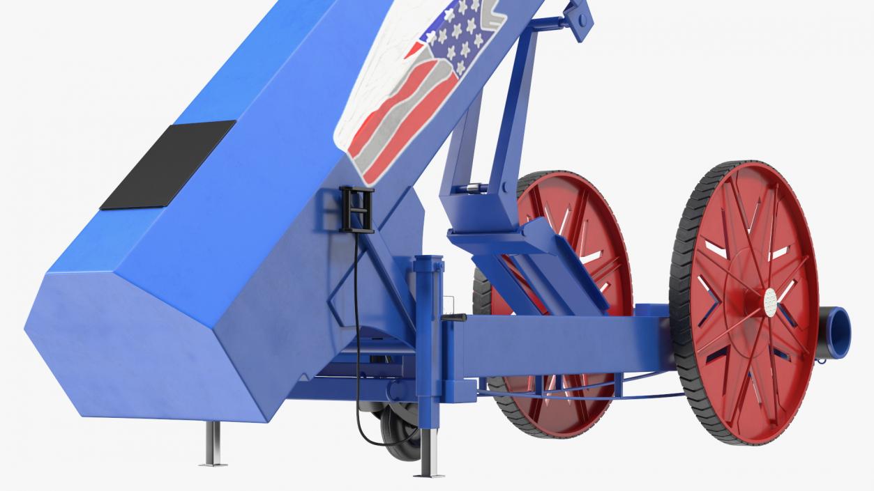 3D Human Cannonball Blue Rigged model