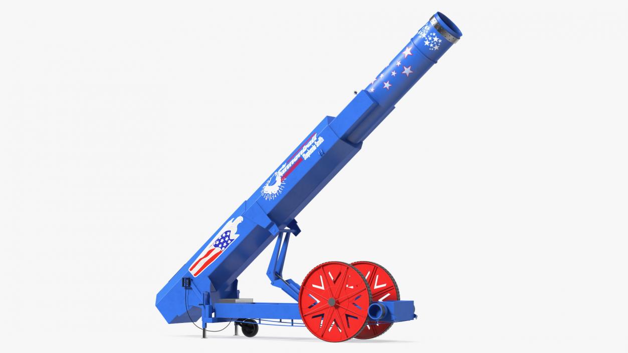 3D Human Cannonball Blue Rigged model