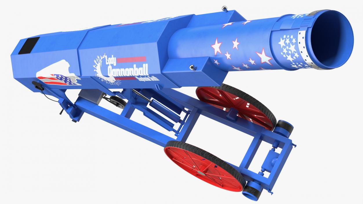 3D Human Cannonball Blue Rigged model