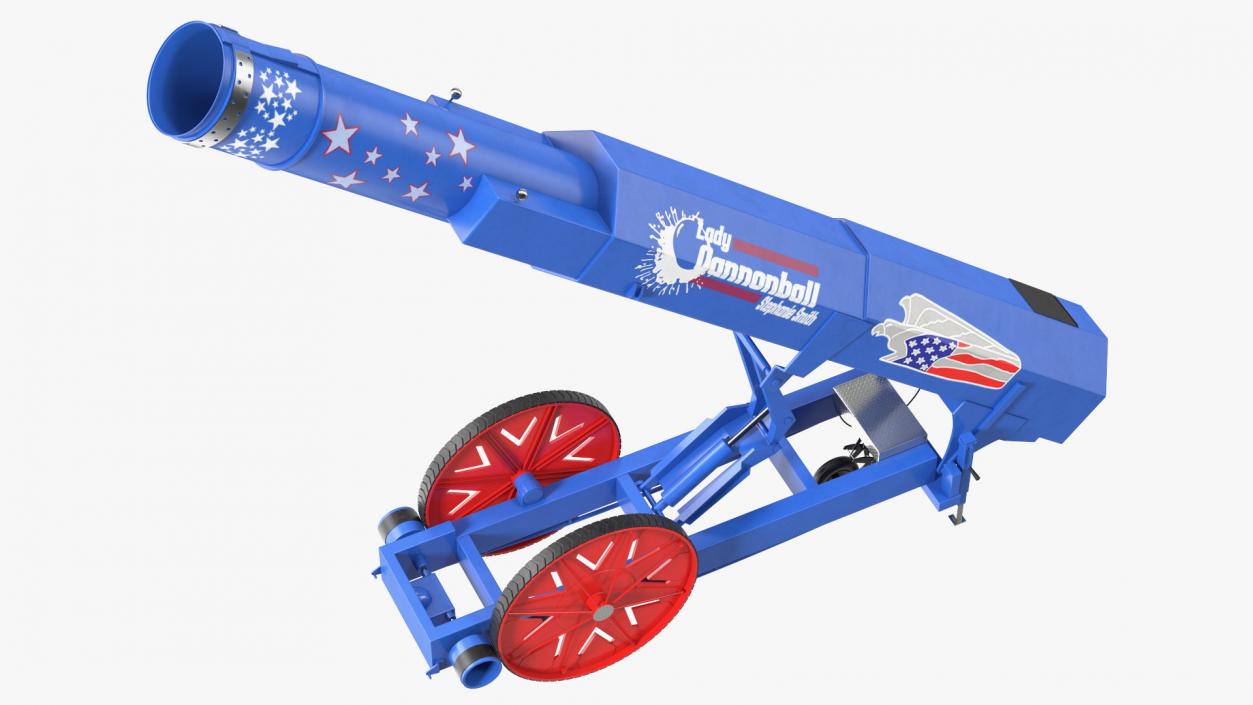 3D Human Cannonball Blue Rigged model