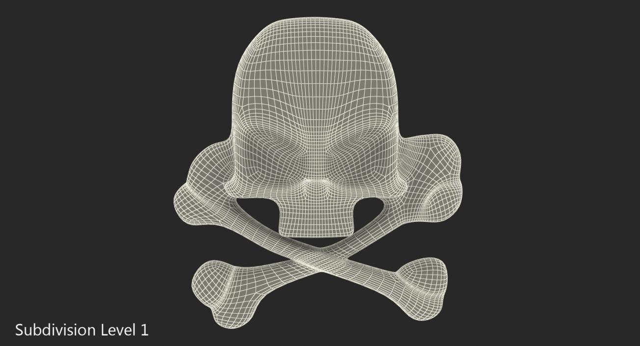 3D Skull and Bones Pirate Pin