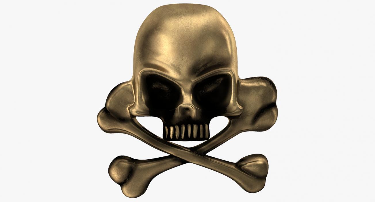 3D Skull and Bones Pirate Pin