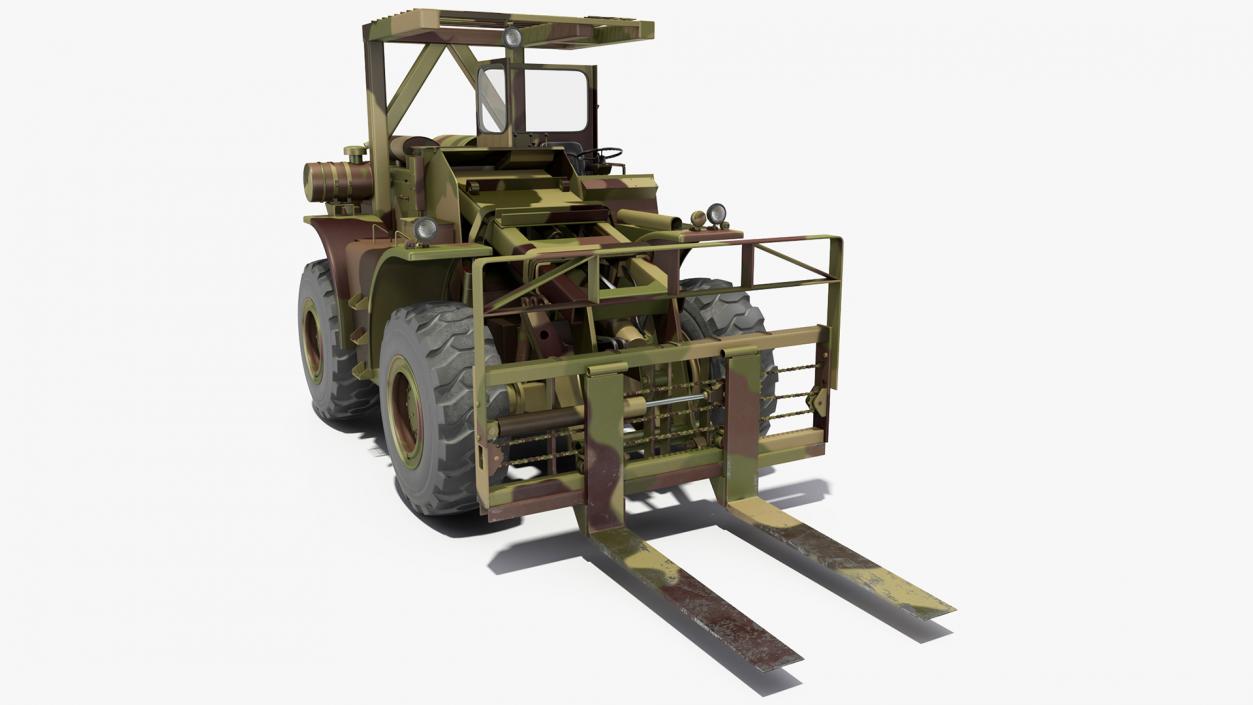 Pettibone Rough Terrain Camouflage Military Forklift 3D