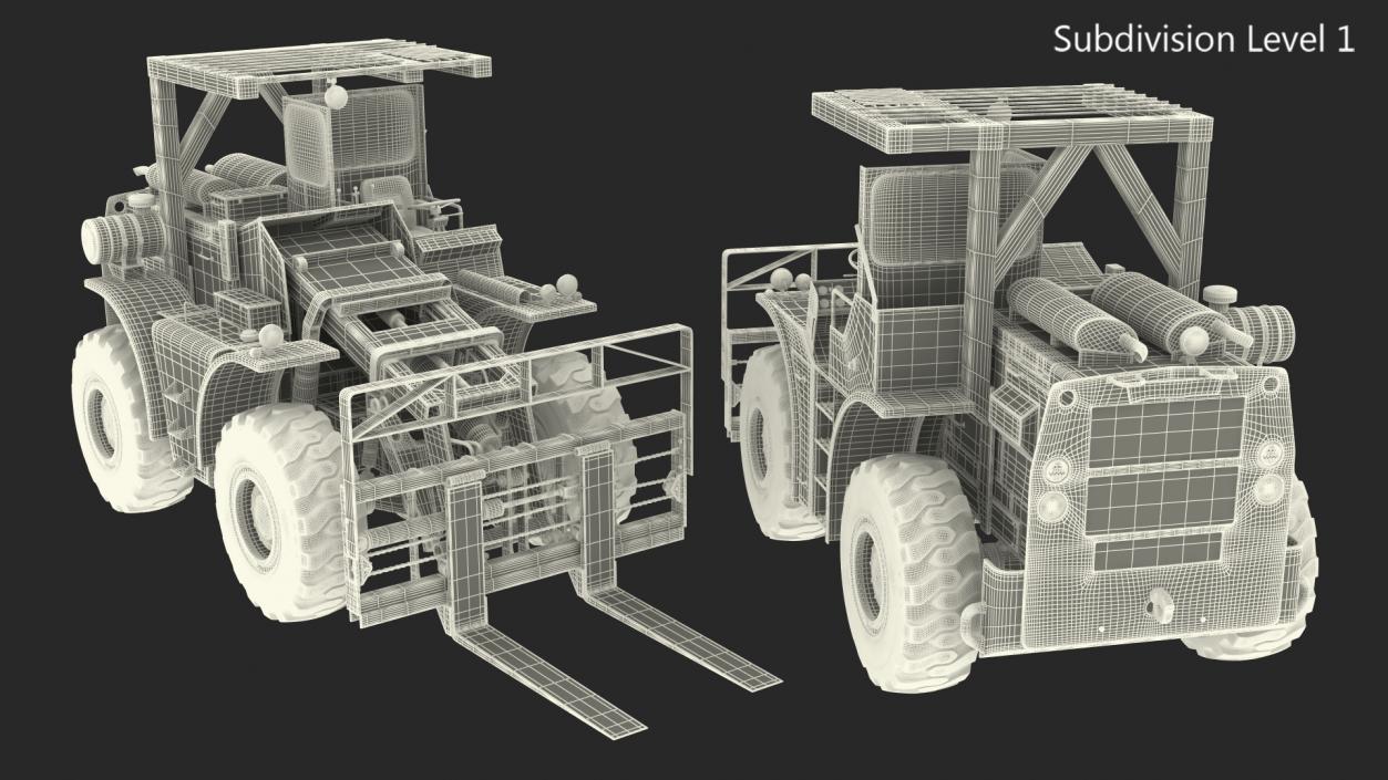 Pettibone Rough Terrain Camouflage Military Forklift 3D