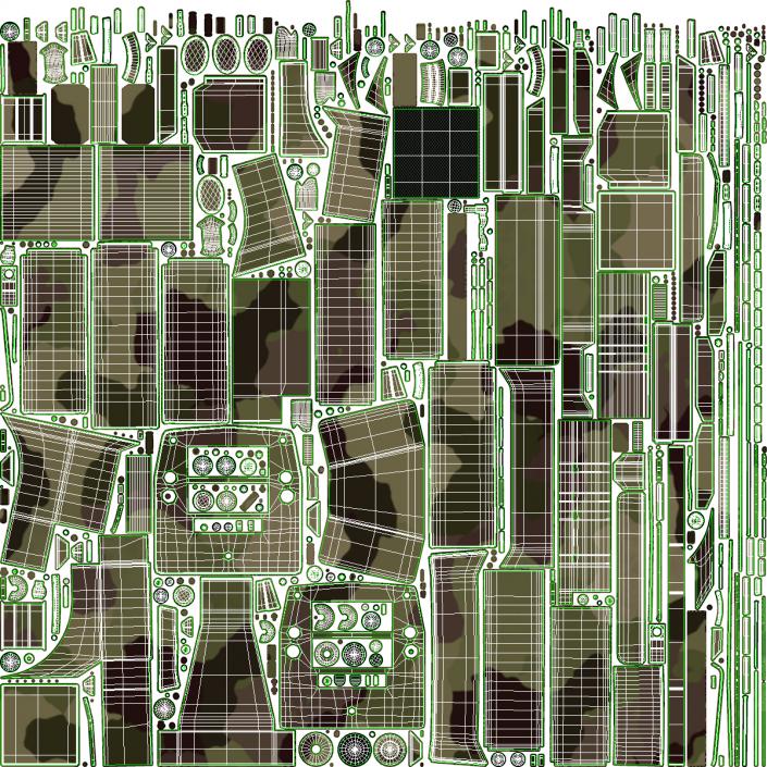 Pettibone Rough Terrain Camouflage Military Forklift 3D