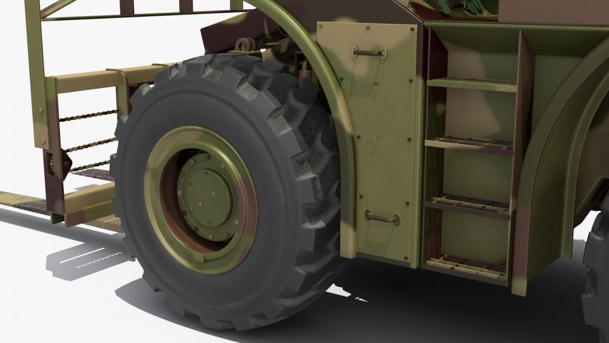 Pettibone Rough Terrain Camouflage Military Forklift 3D