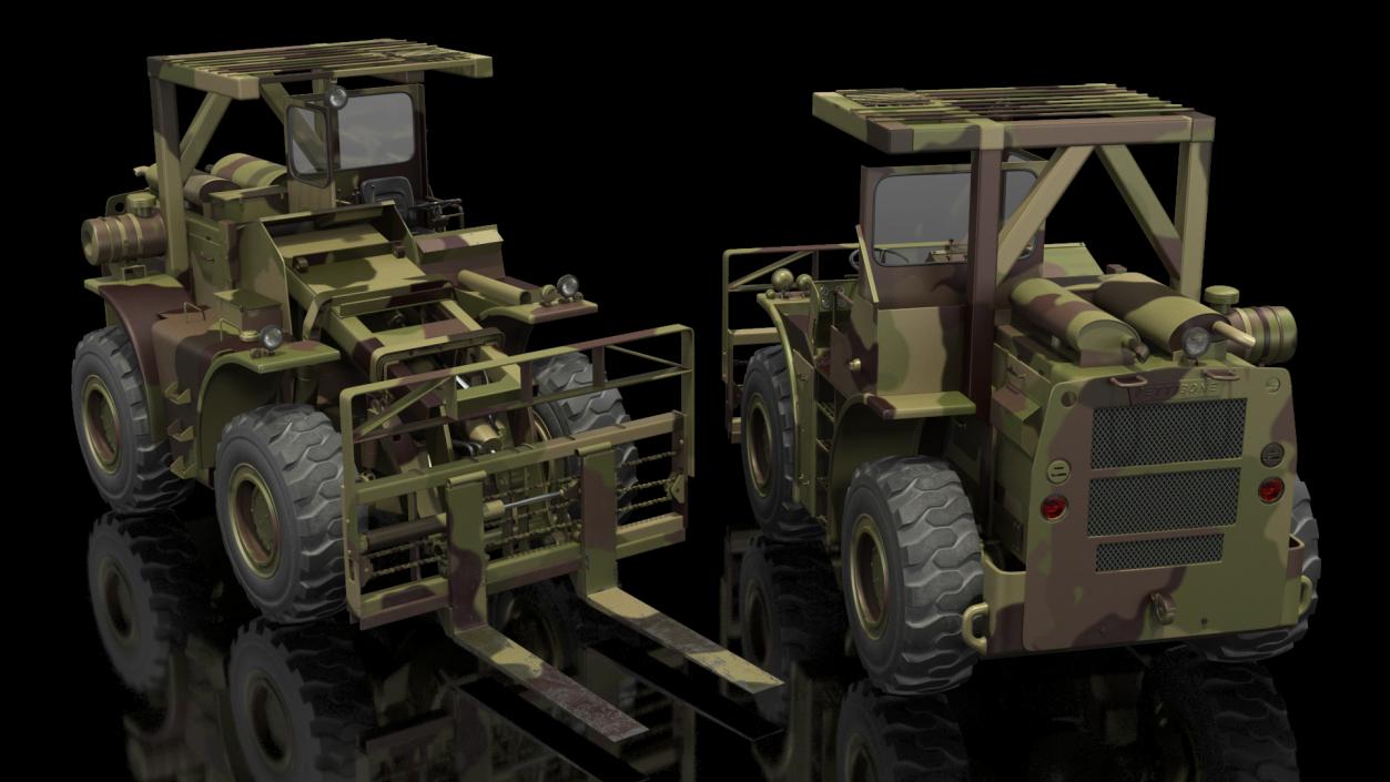 Pettibone Rough Terrain Camouflage Military Forklift 3D