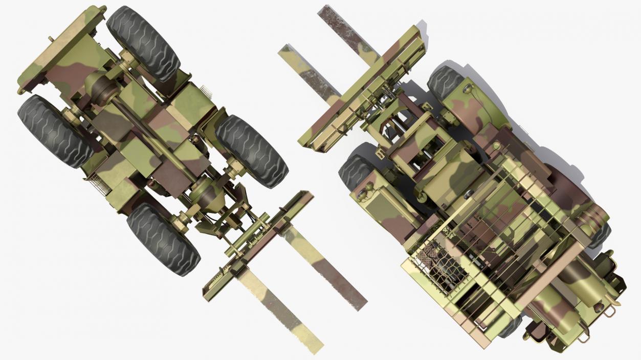 Pettibone Rough Terrain Camouflage Military Forklift 3D