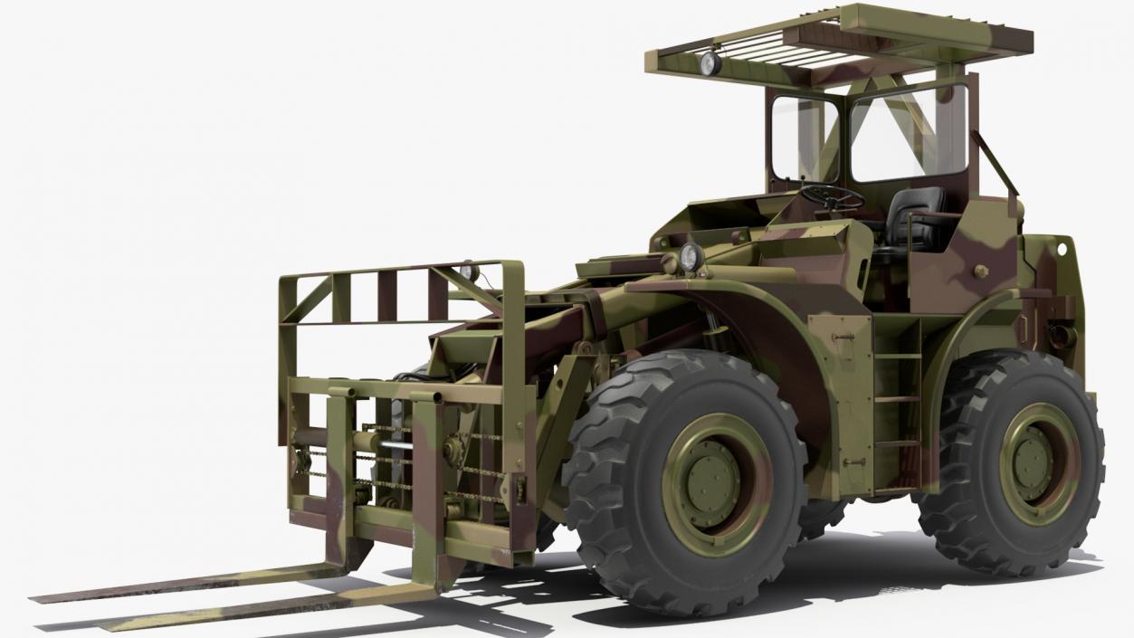 Pettibone Rough Terrain Camouflage Military Forklift 3D