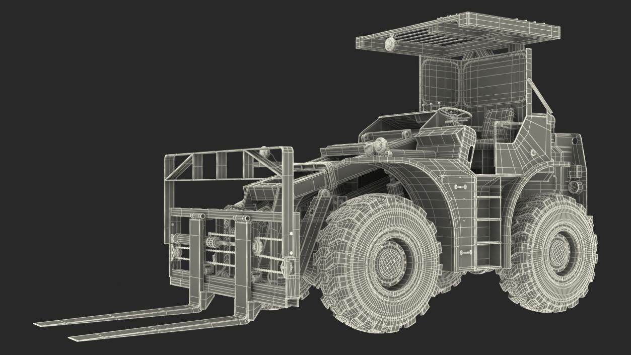 Pettibone Rough Terrain Camouflage Military Forklift 3D