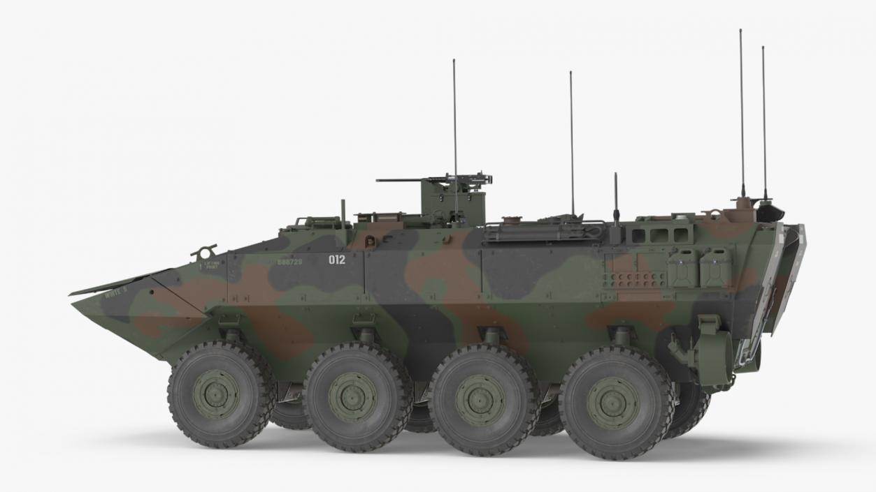 3D US Amphibious Combat Vehicle ACV Rigged for Cinema 4D model