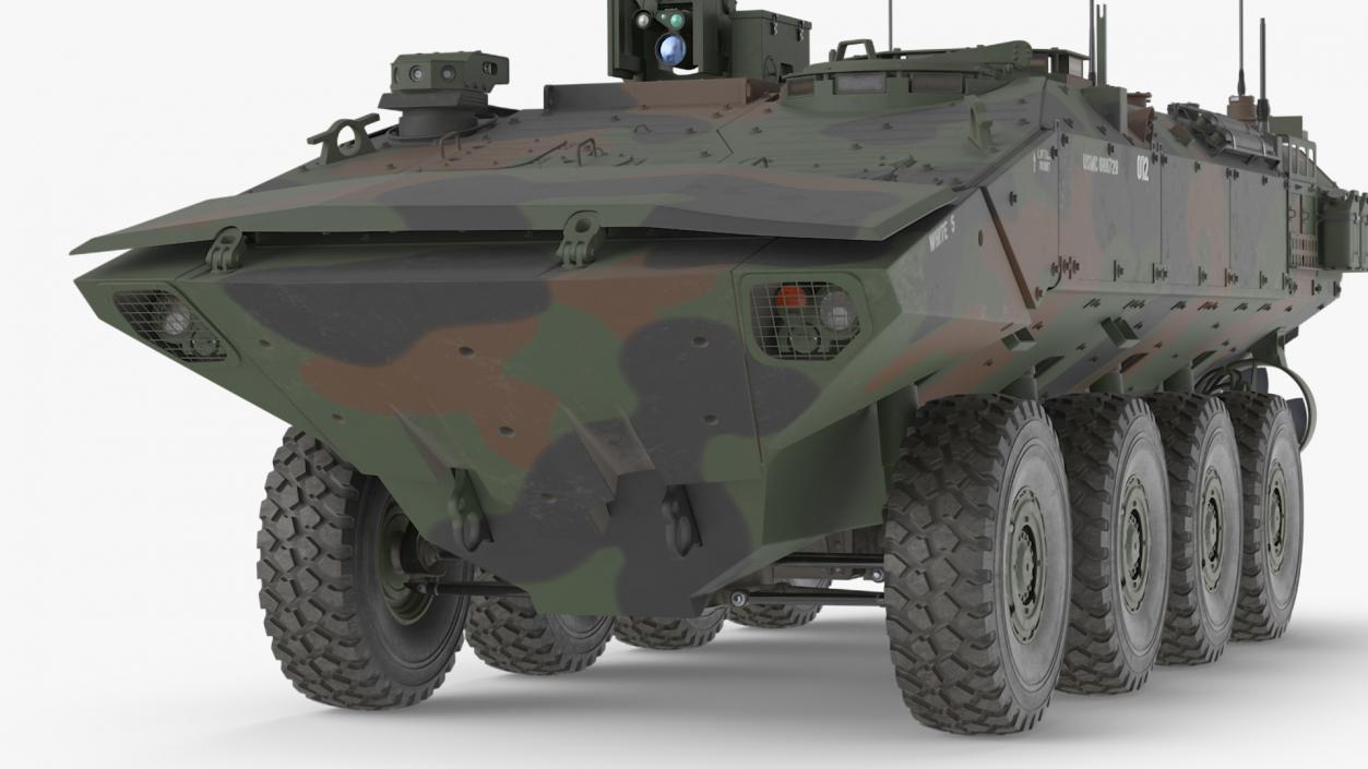 3D US Amphibious Combat Vehicle ACV Rigged for Cinema 4D model