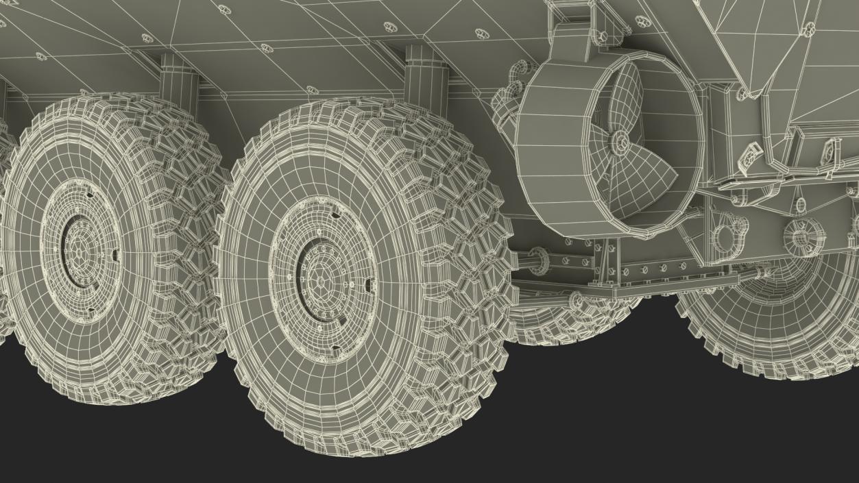 3D US Amphibious Combat Vehicle ACV Rigged for Cinema 4D model