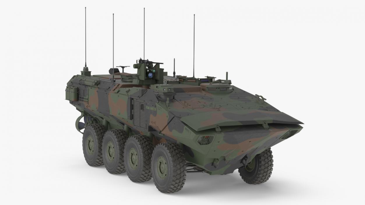 3D US Amphibious Combat Vehicle ACV Rigged for Cinema 4D model