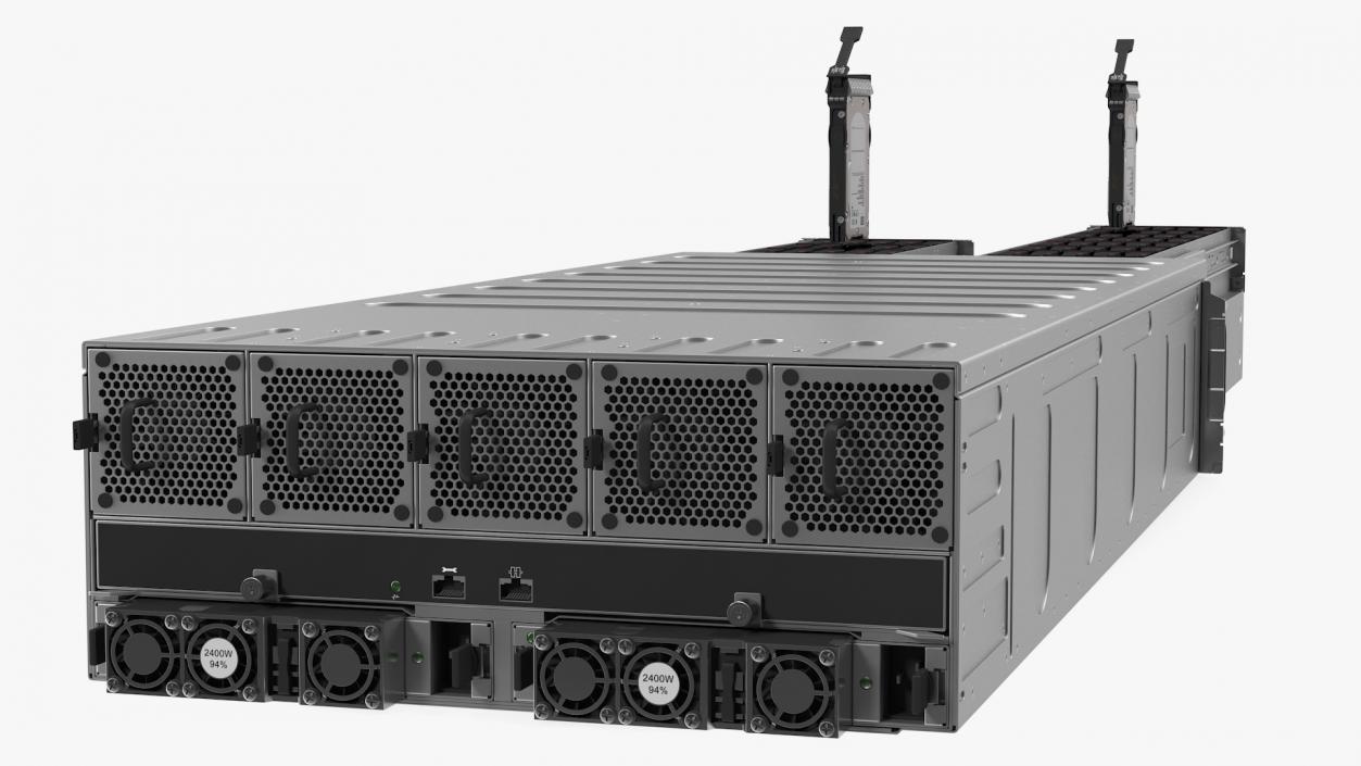 3D model HPE Cloudline CL5200 Server Opened with Disks