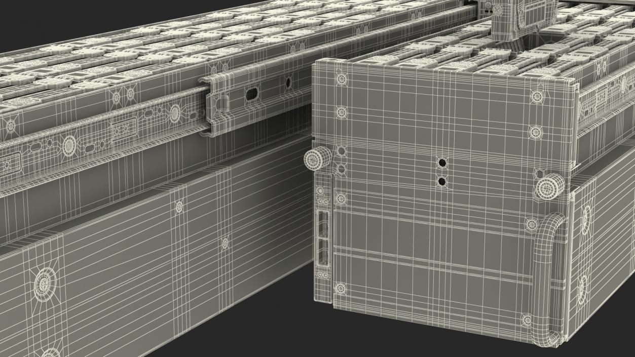 3D model HPE Cloudline CL5200 Server Opened with Disks