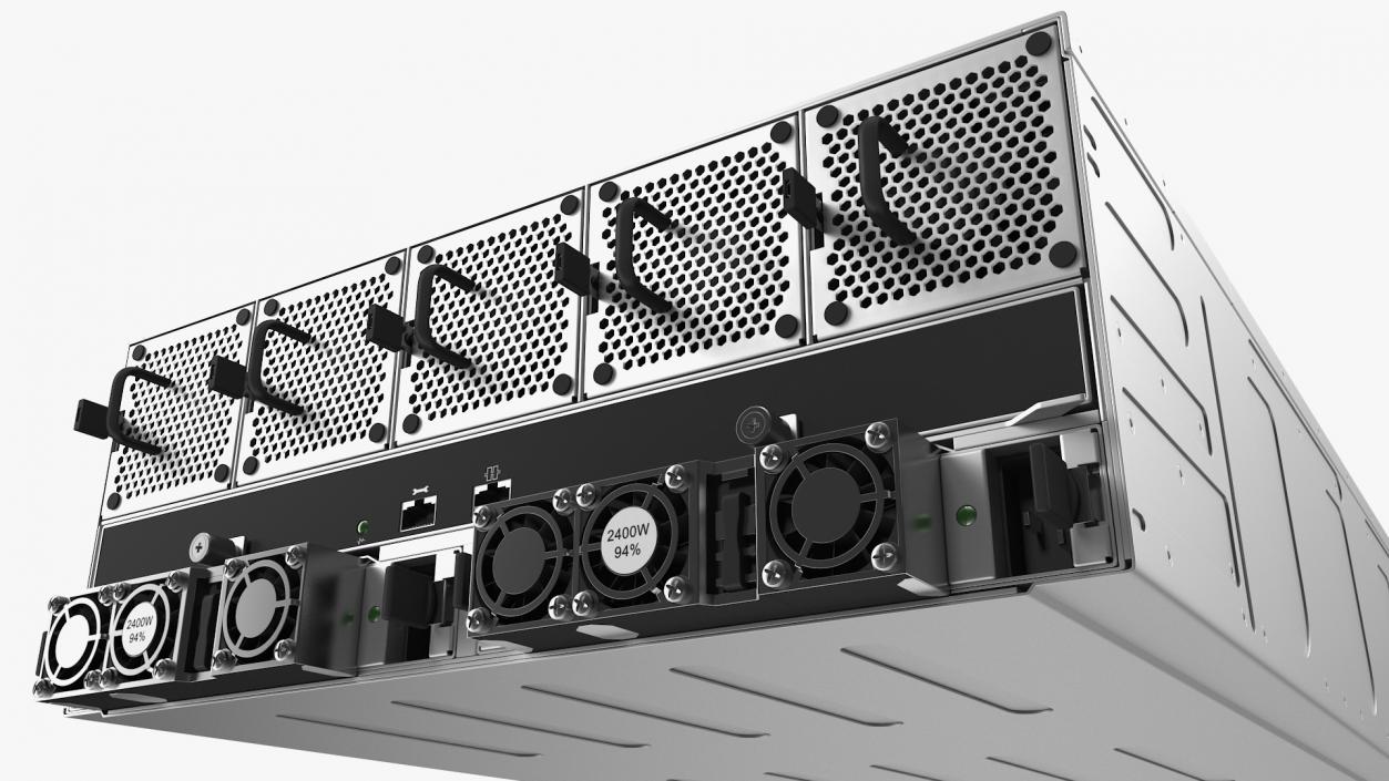 3D model HPE Cloudline CL5200 Server Opened with Disks