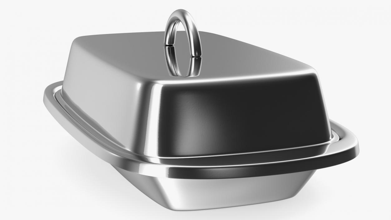 Stainless Steel Butter Dish 3D