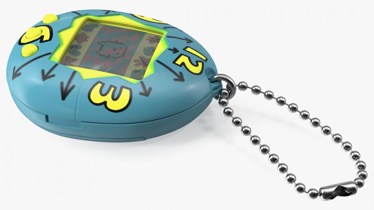 3D model Retro Tamagotchi Bandai Yellow-Blue