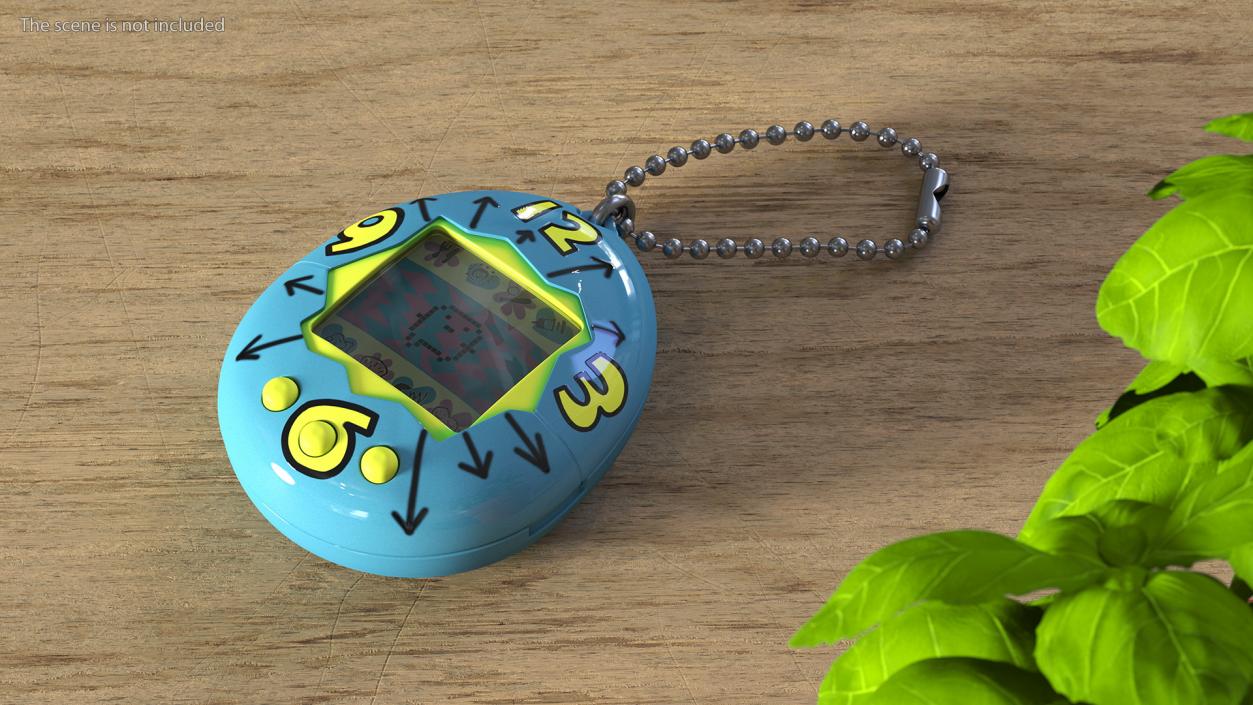 3D model Retro Tamagotchi Bandai Yellow-Blue