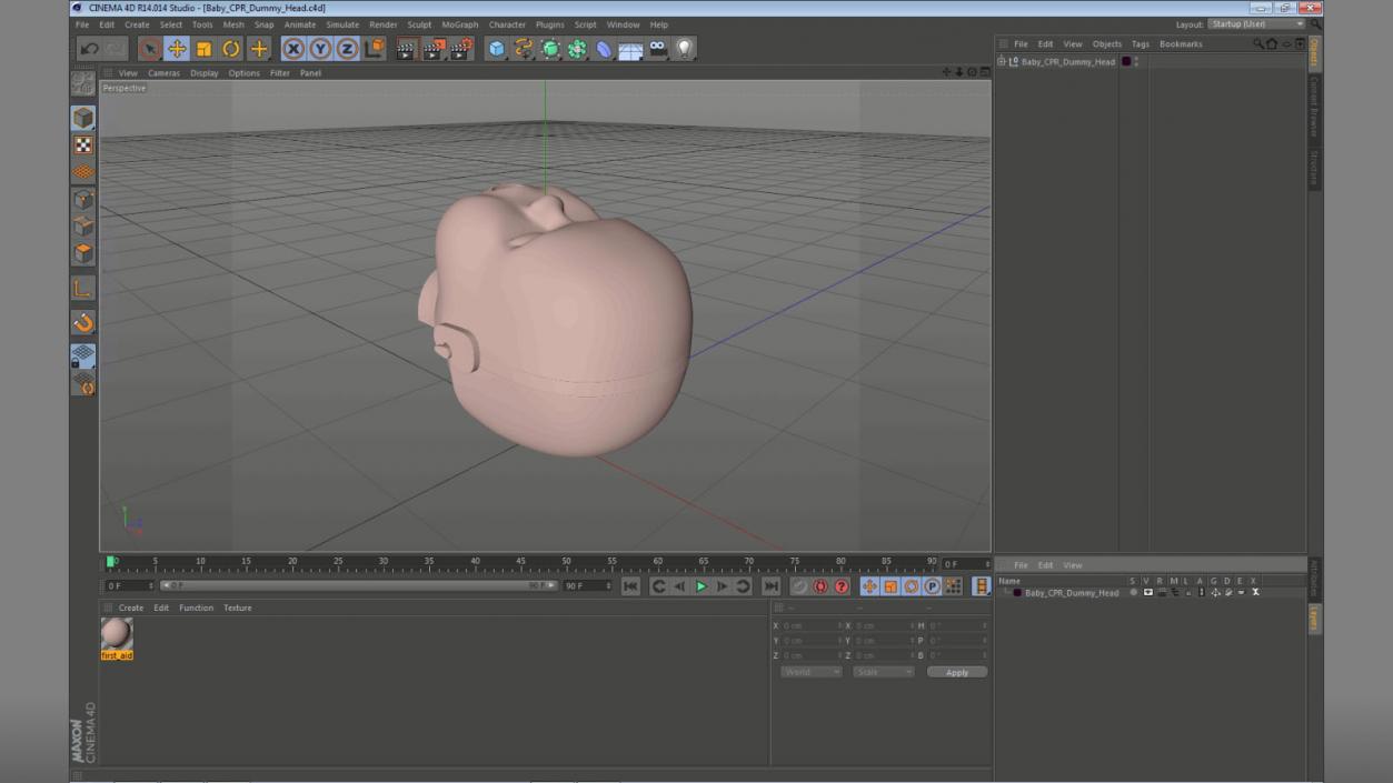 Baby CPR Dummy Head 3D model